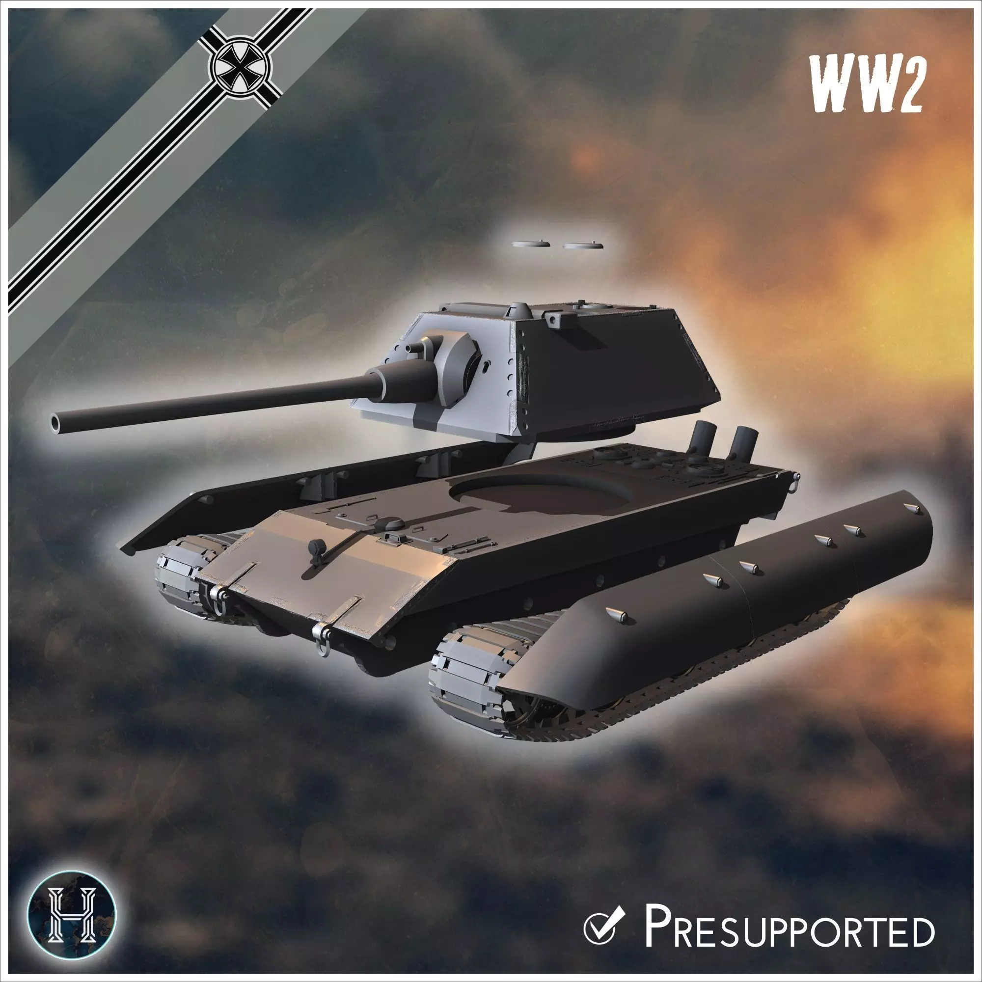 E-100 Adlerwerke version Entwicklung super-heavy tank - Germany 3D print model_7