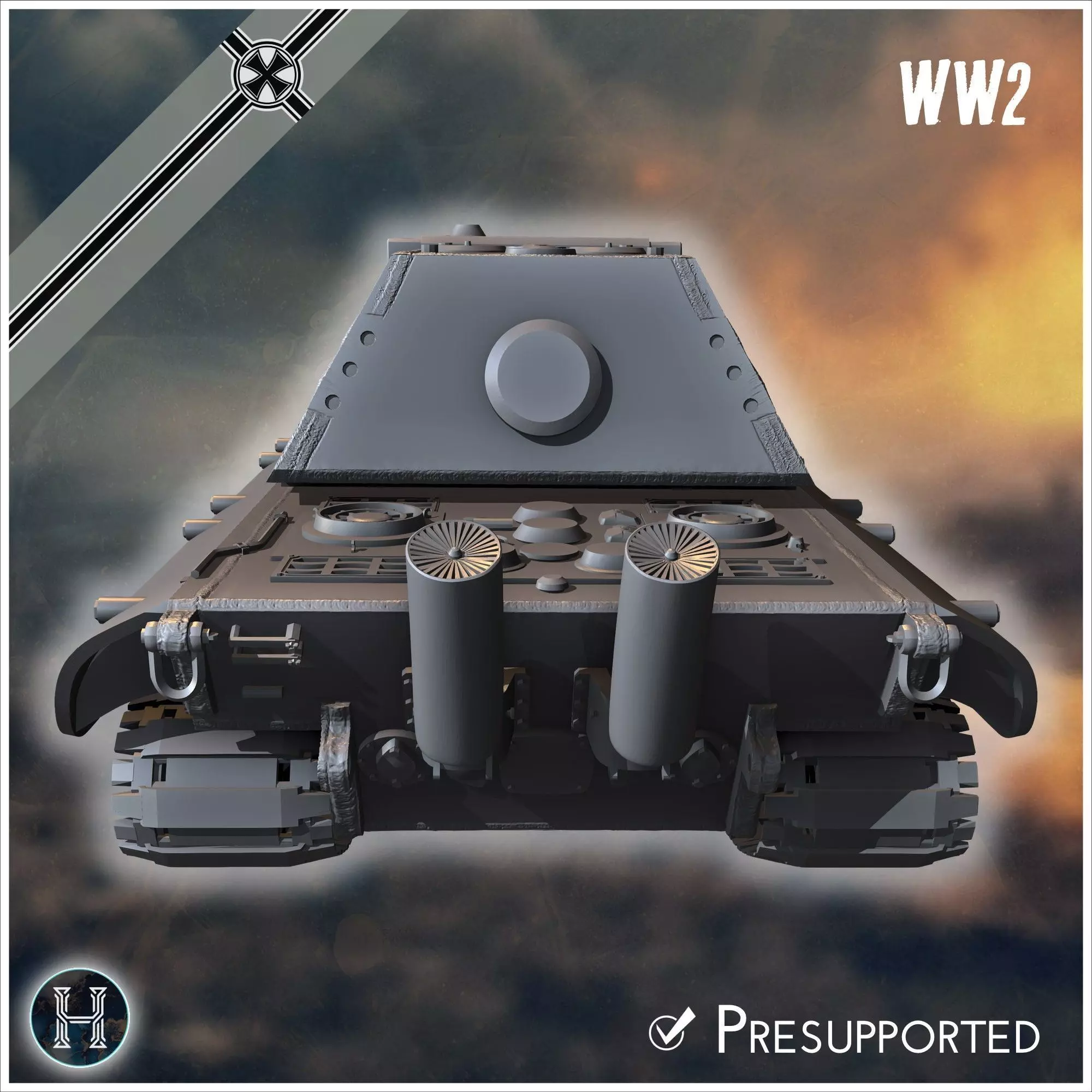 E-100 Adlerwerke version Entwicklung super-heavy tank - Germany 3D print model_13