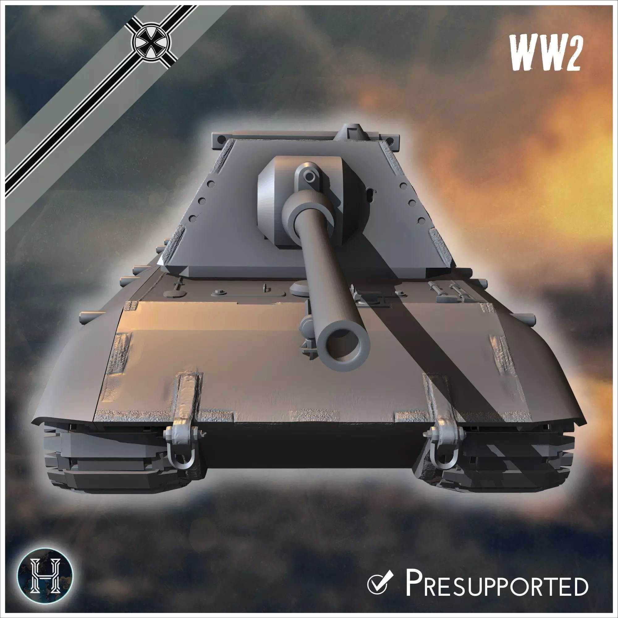 E-100 Adlerwerke version Entwicklung super-heavy tank - Germany 3D print model_9