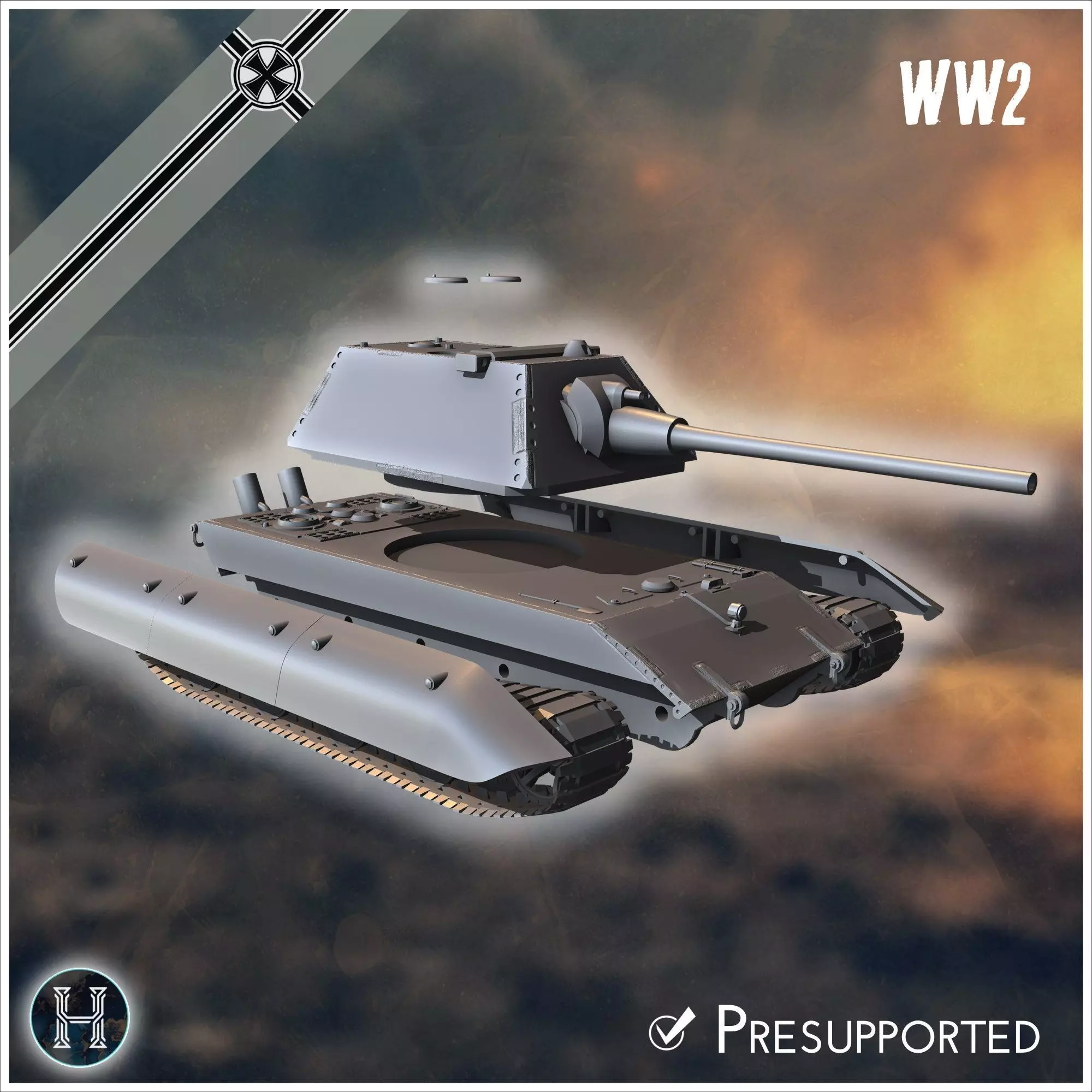 E-100 Adlerwerke version Entwicklung super-heavy tank - Germany 3D print model_10