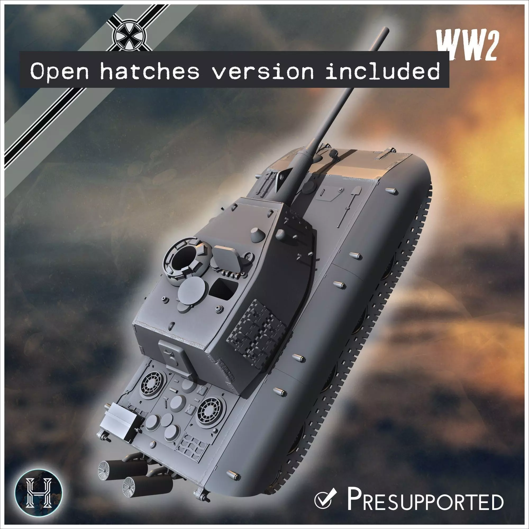 E-100 Ausf B Entwicklung super-heavy tank - Germany Eastern West 3D print model_15