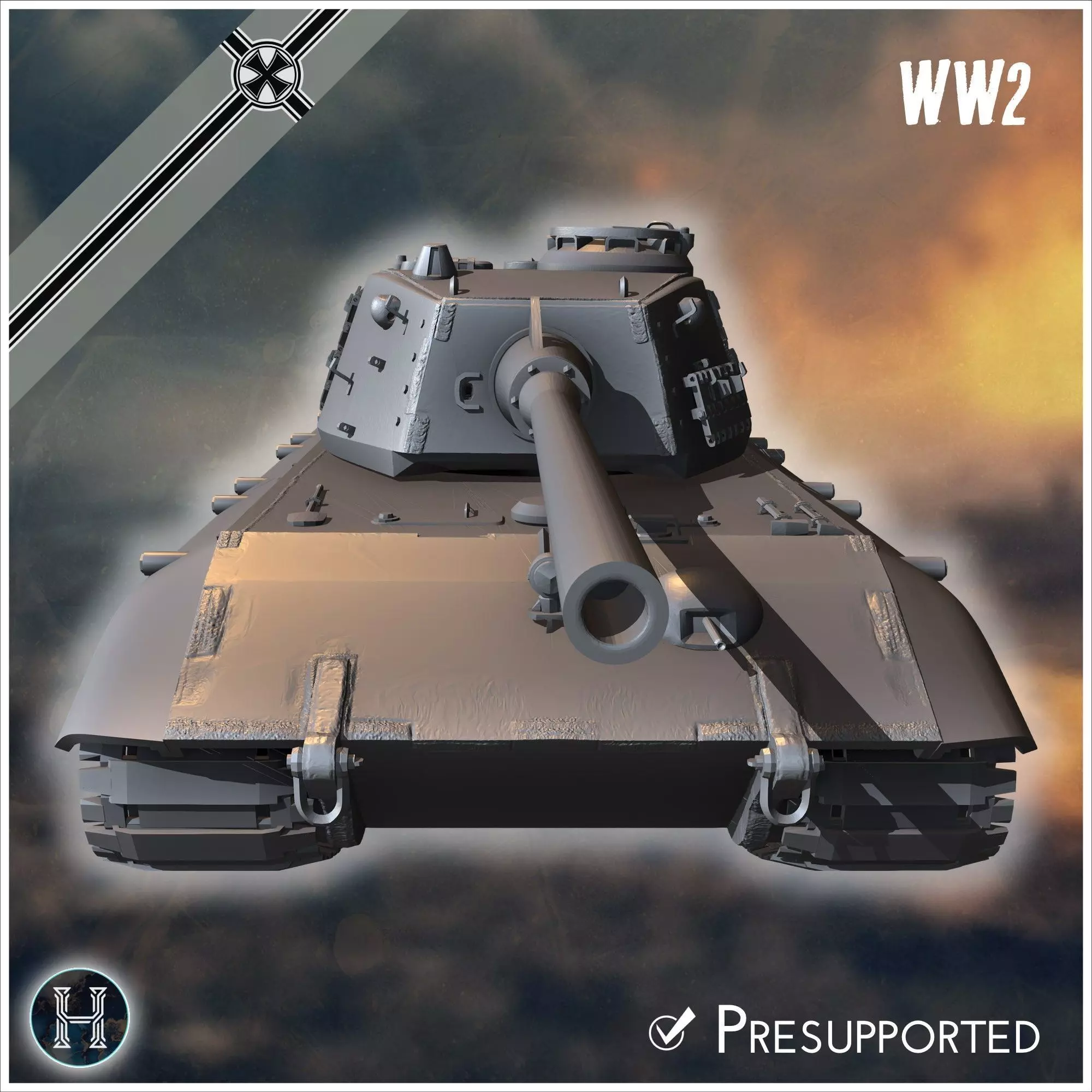 E-100 Ausf B Entwicklung super-heavy tank - Germany Eastern West 3D print model_11