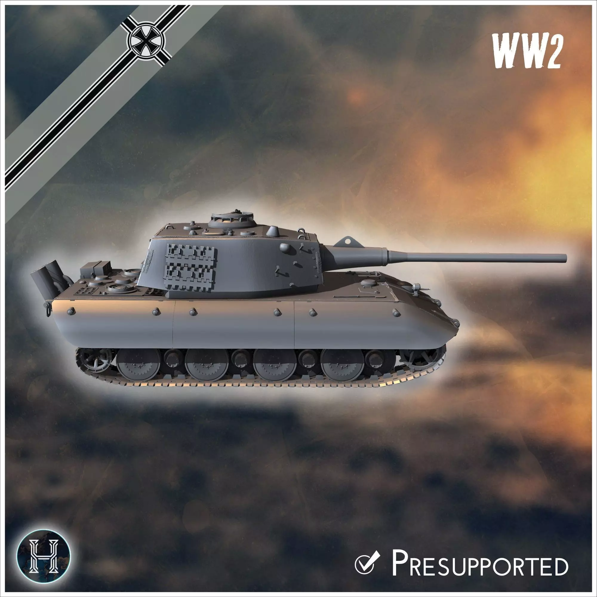 E-100 Ausf B Entwicklung super-heavy tank - Germany Eastern West 3D print model_14