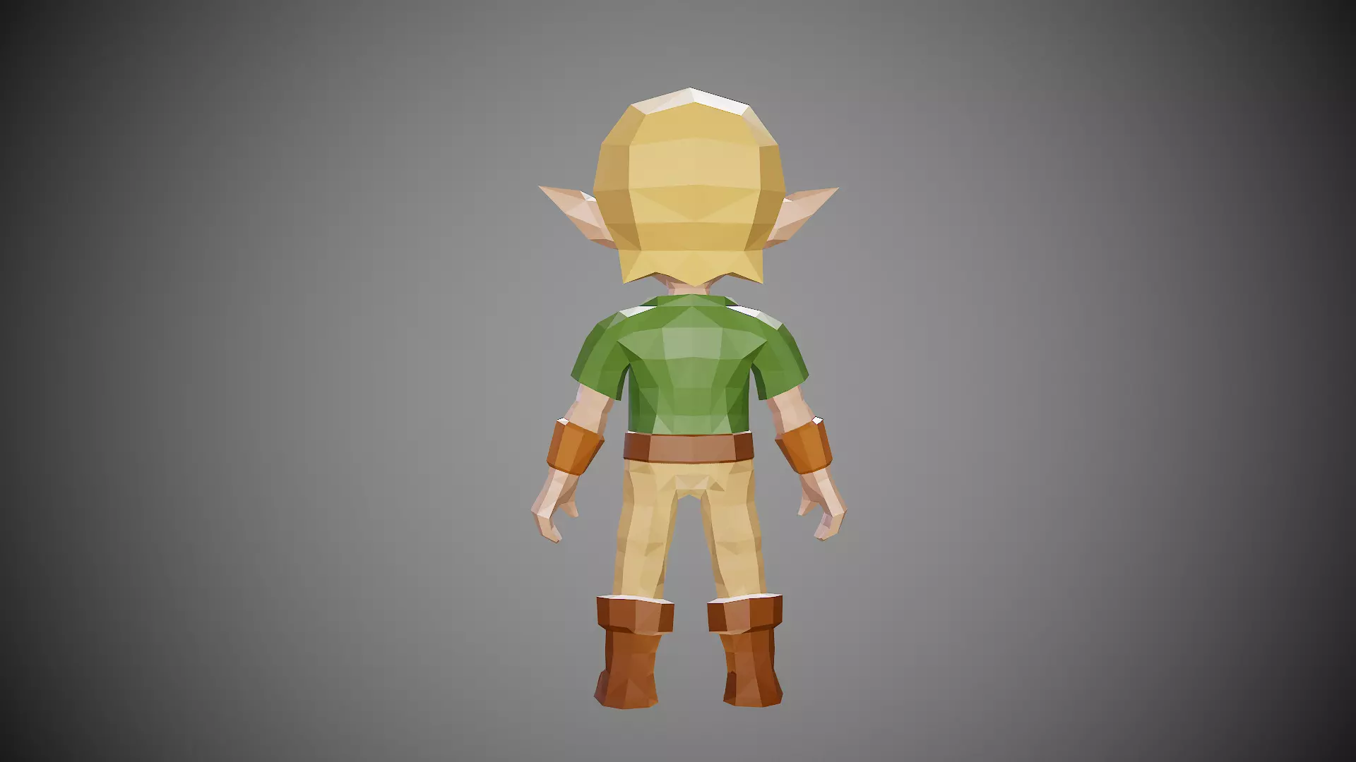 Elf boy low poly Low-poly 3D model_6