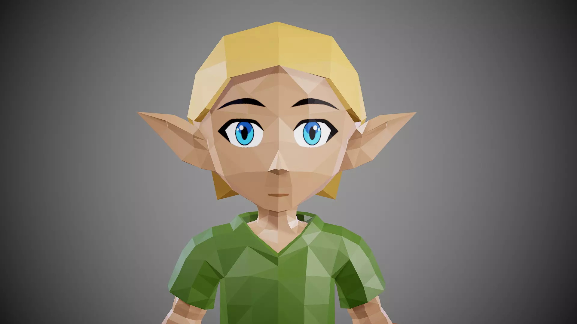 Elf boy low poly Low-poly 3D model_9