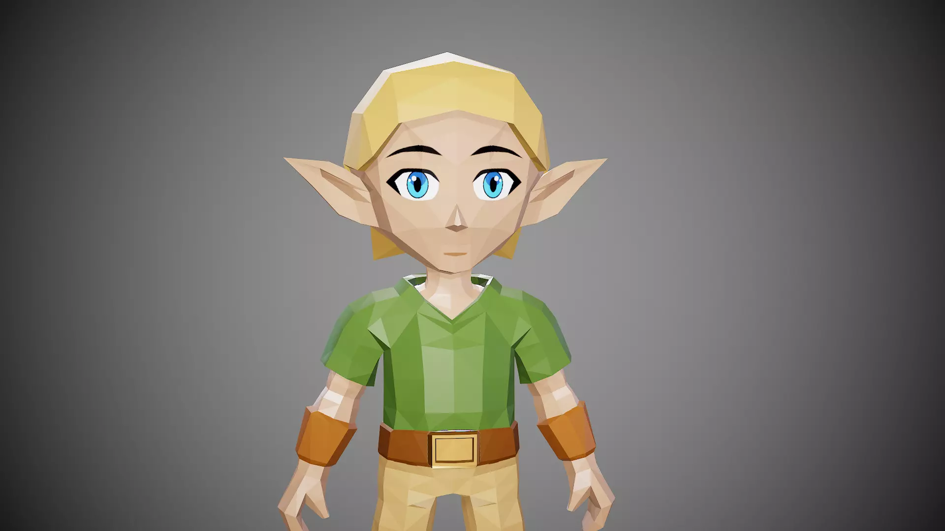 Elf boy low poly Low-poly 3D model_8