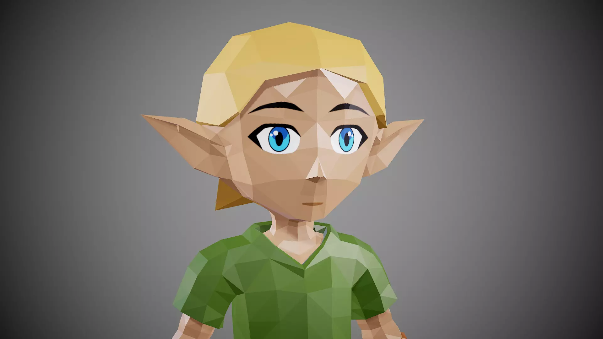Elf boy low poly Low-poly 3D model_10