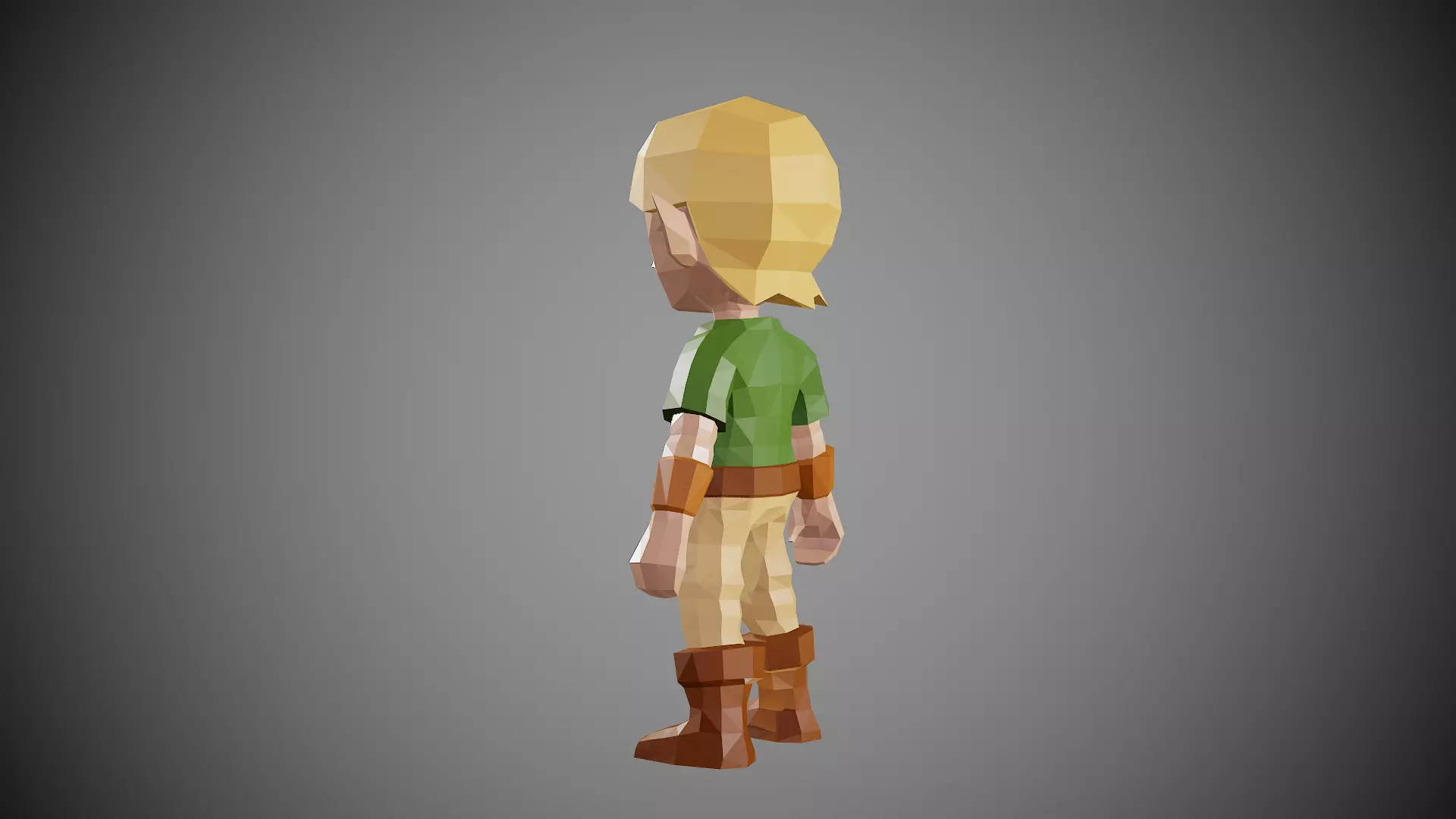 Elf boy low poly Low-poly 3D model_7