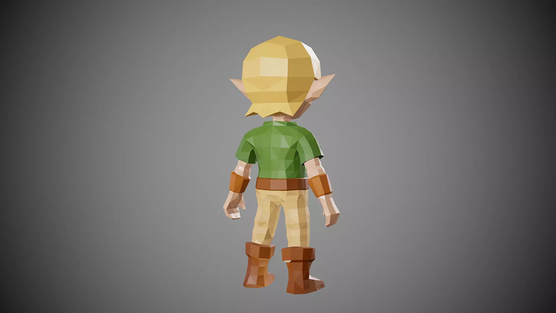 Elf boy low poly Low-poly 3D model_5
