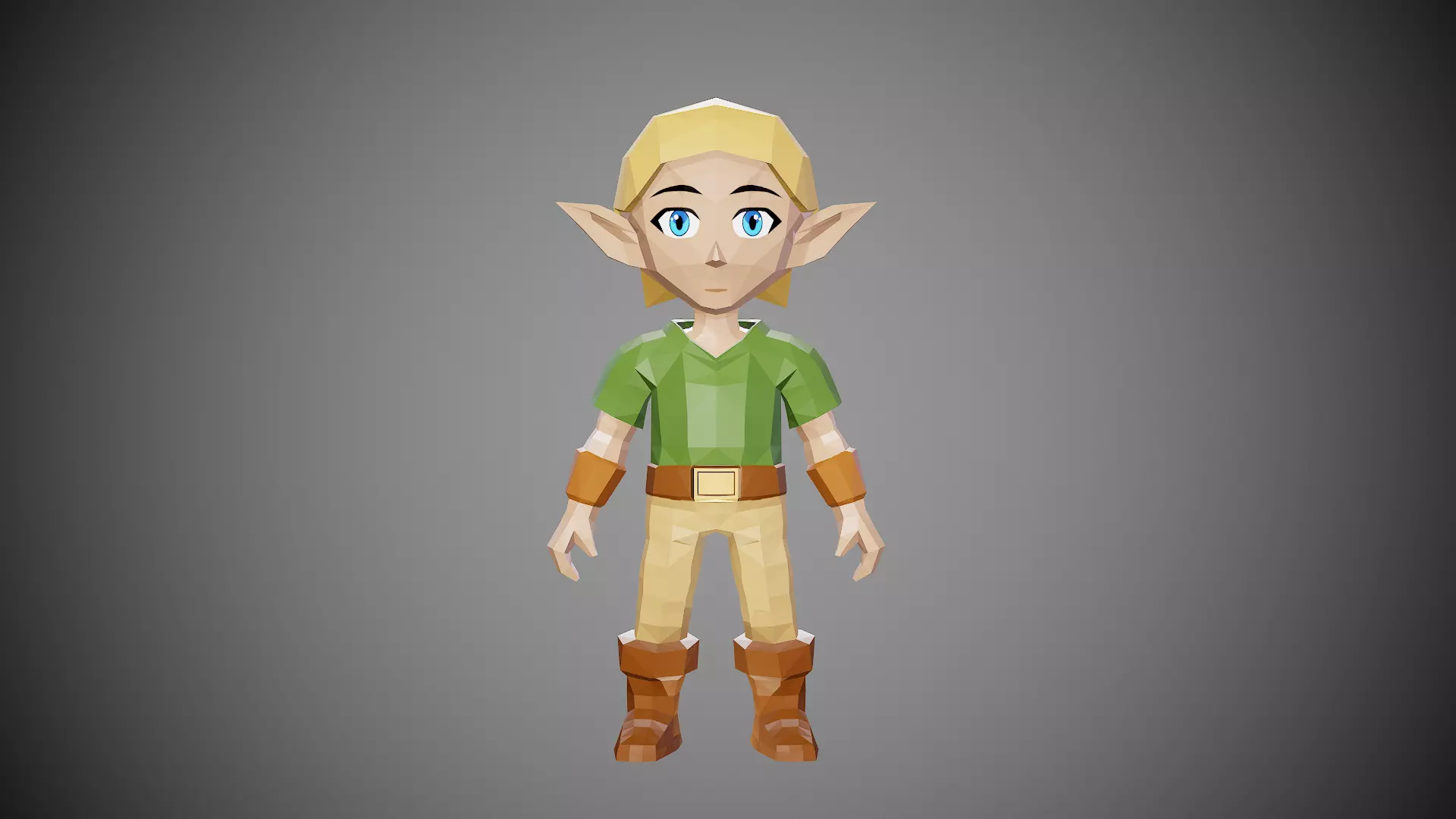 Elf boy low poly Low-poly 3D model_0