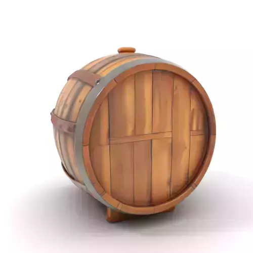 Rustic Wooden Barrel model pack