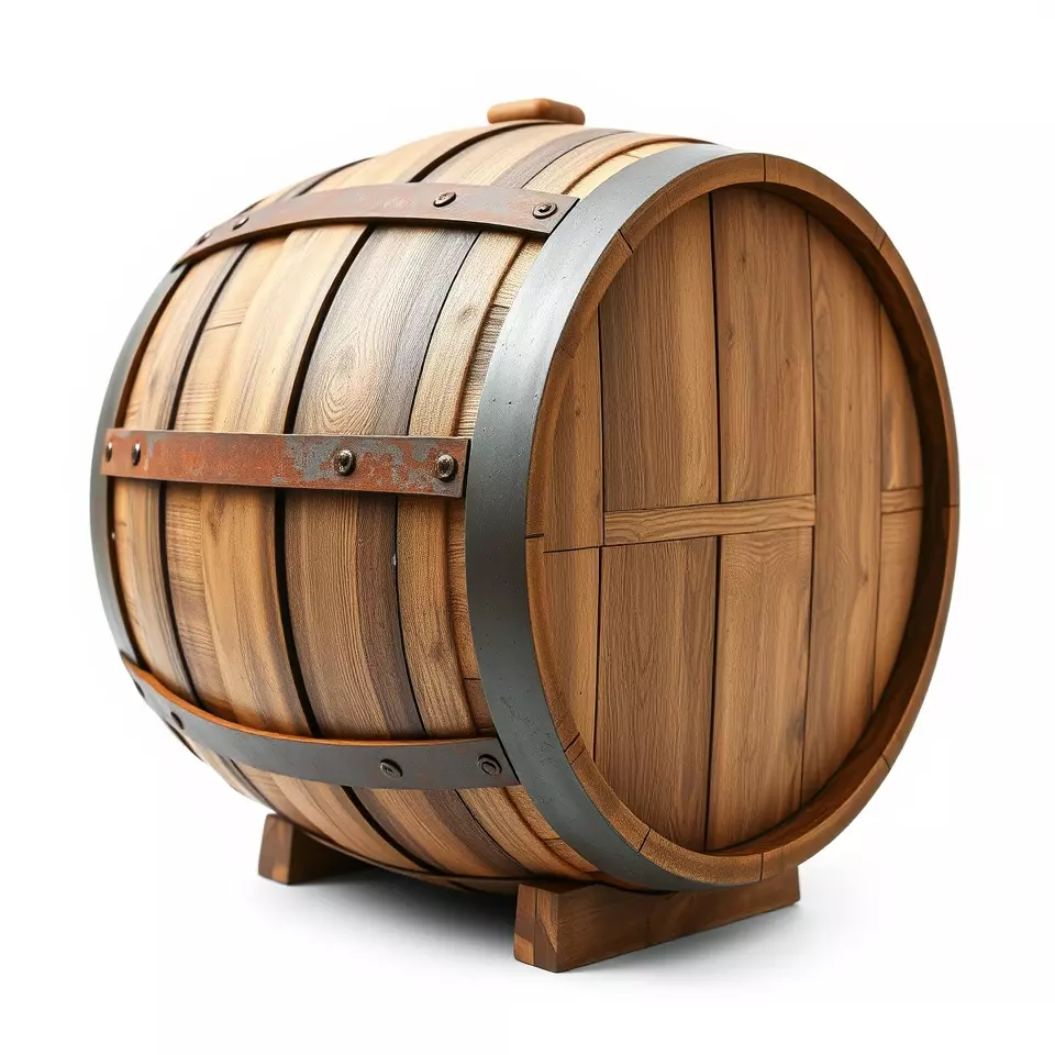 Rustic Wooden Barrel model pack Low-poly 3D model_3