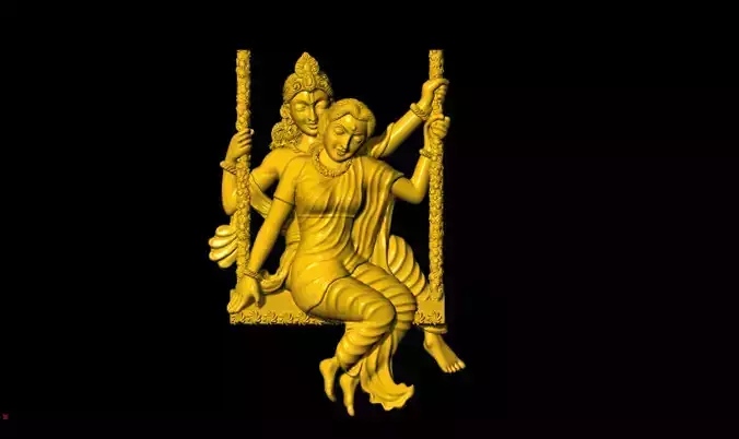 radha krishna printed model