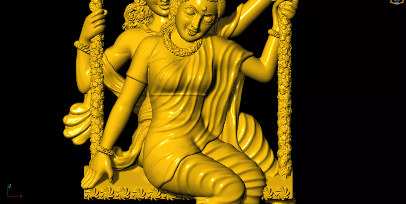 radha krishna printed model 3D print model_11