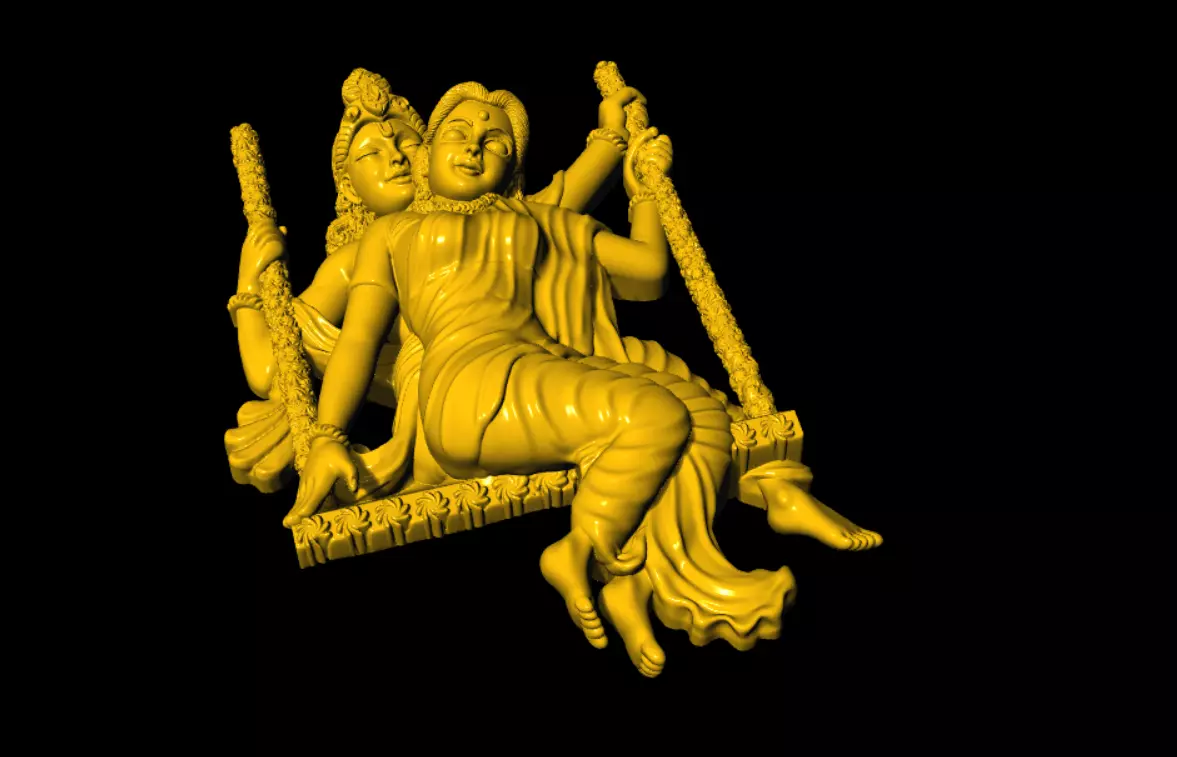 radha krishna printed model 3D print model_1
