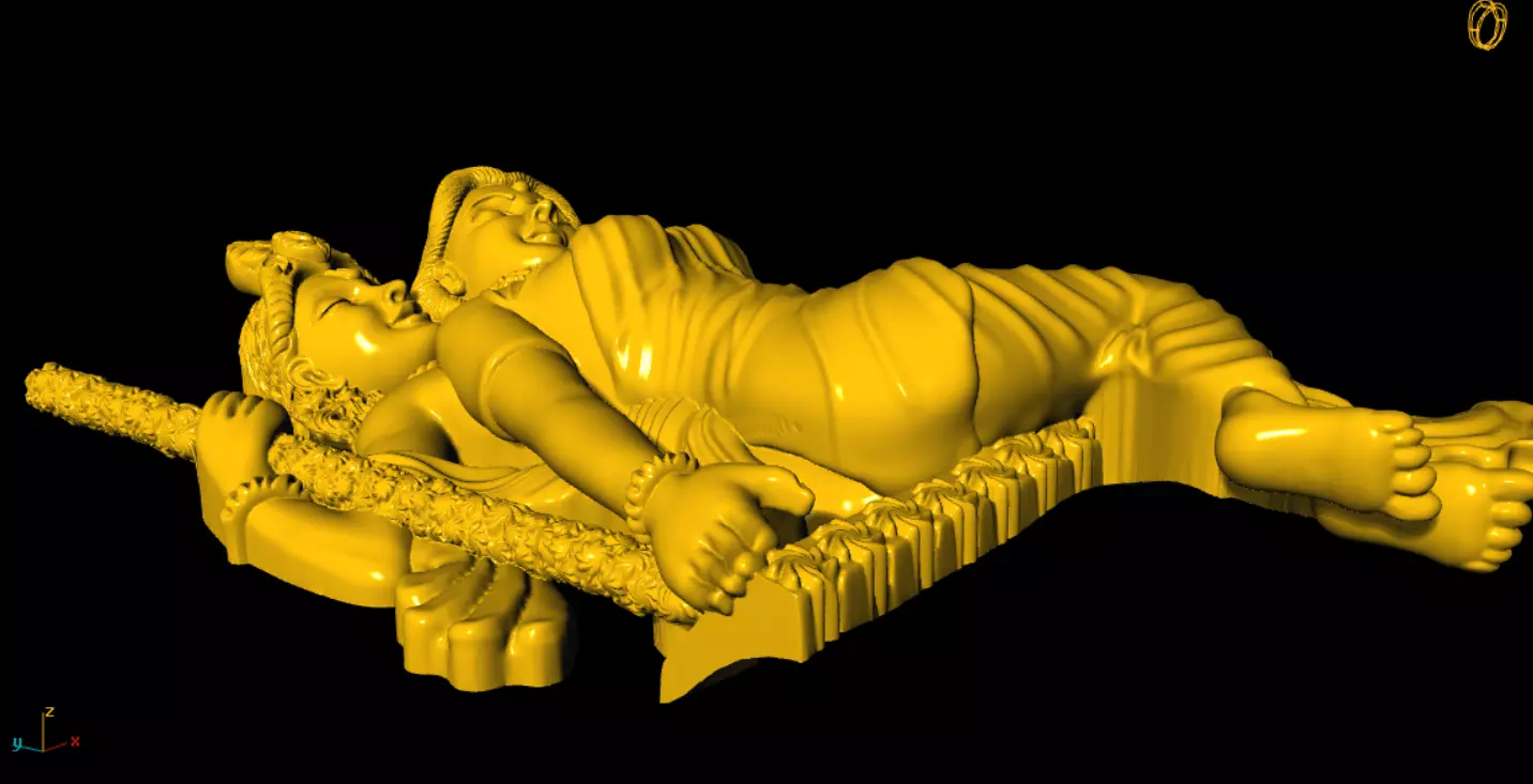 radha krishna printed model 3D print model_4