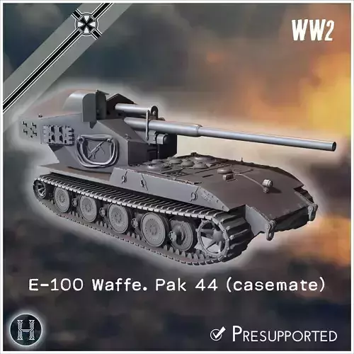 E-100 Waffentrager 128mm Pak 44 with casemate Entwicklung tank d