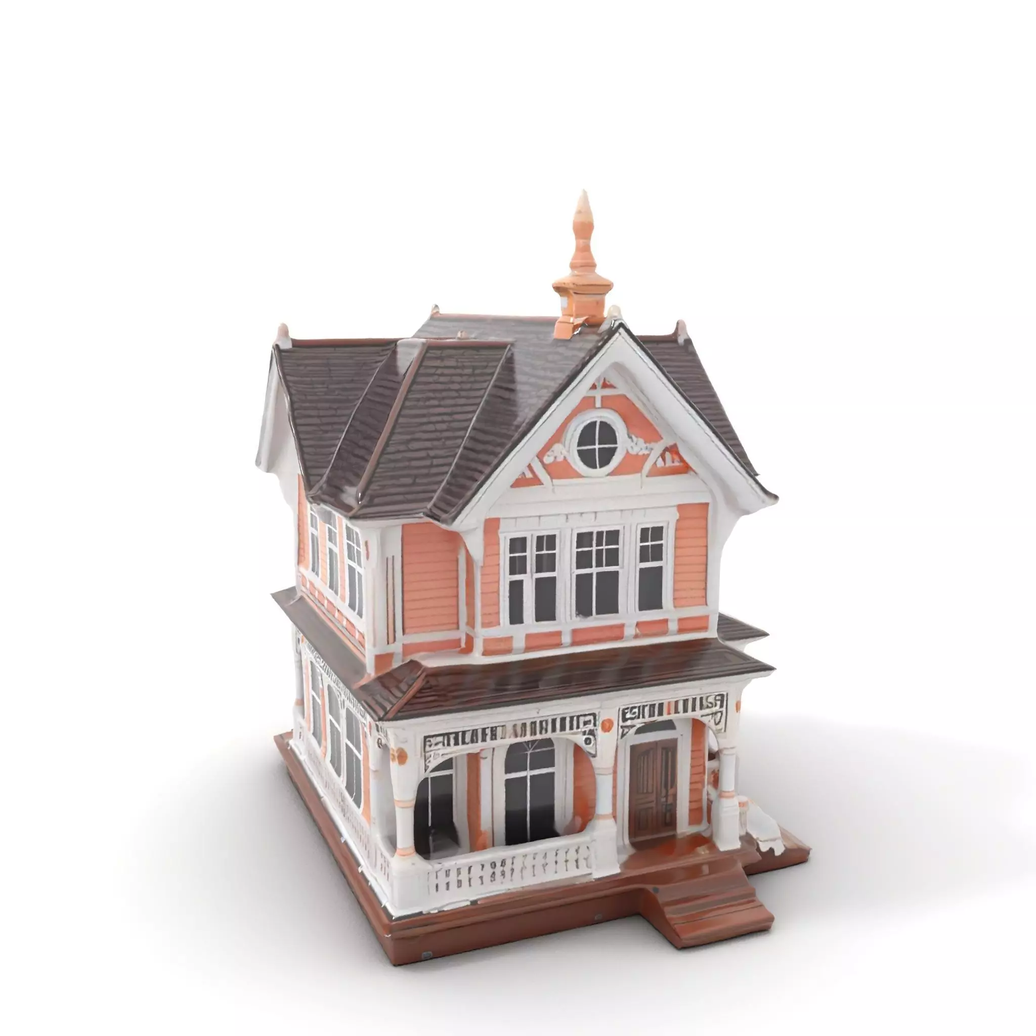 Victorian Peach House model pack Low-poly 3D model_0