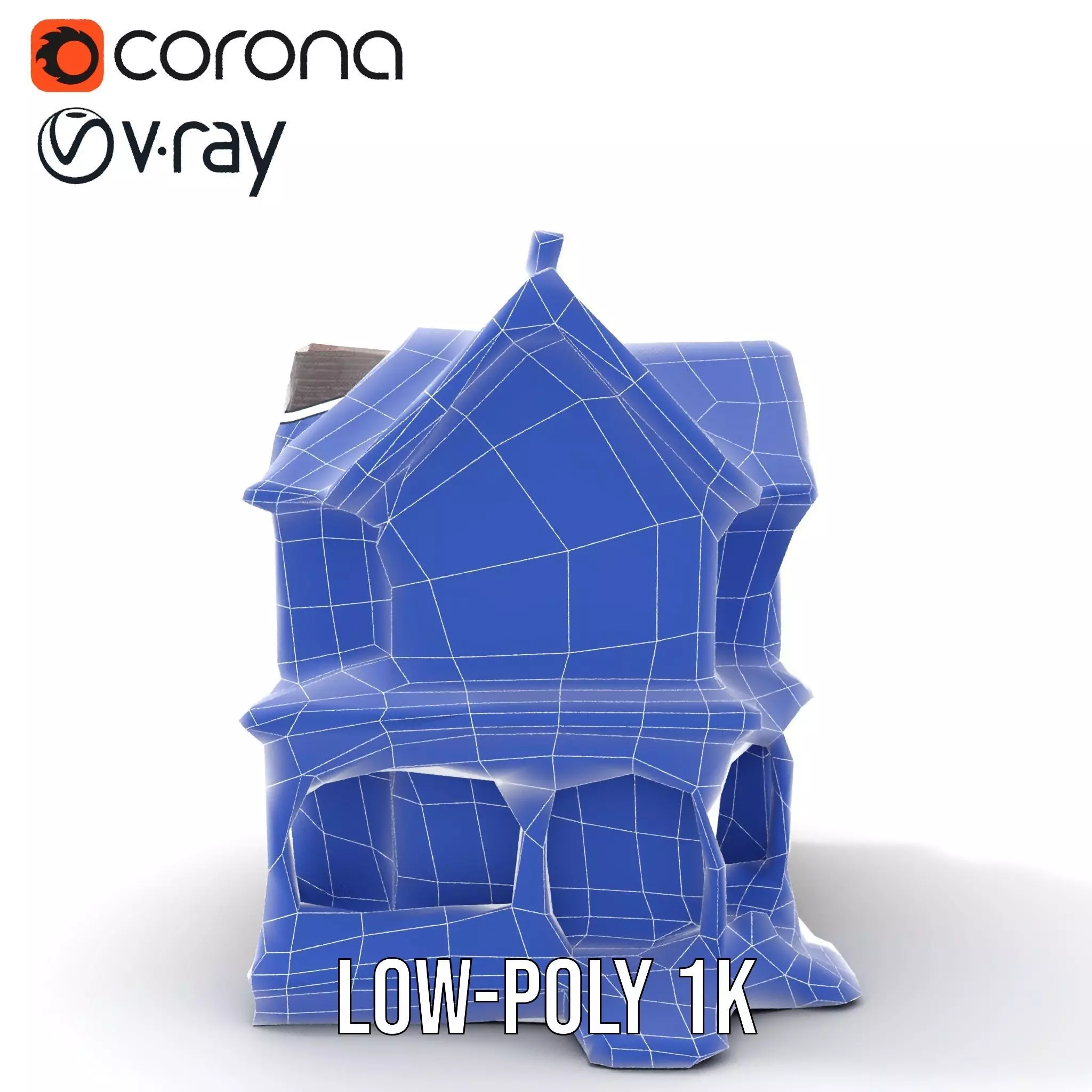 Victorian Peach House model pack Low-poly 3D model_20