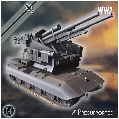 E-100 Waffentrager Flakzwilling 40 128mm Entwicklung self-propel