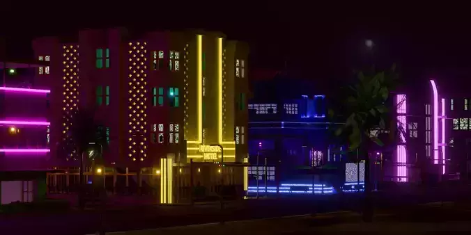  Ocean Drive Miami Street Scene