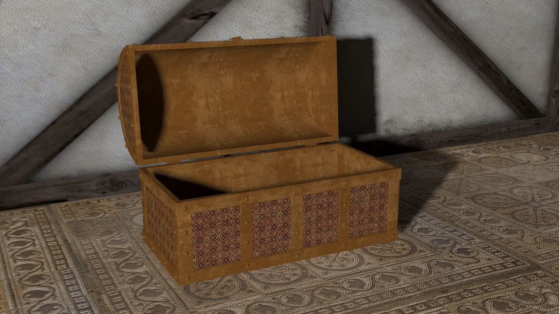 Medieval Fancy Chest Free 3D model_3