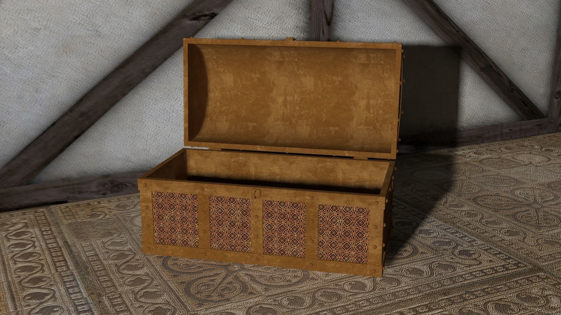 Medieval Fancy Chest Free 3D model_5