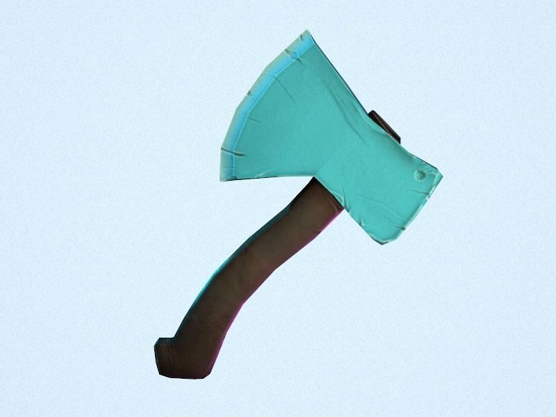 Mithril Axe - Low Poly Free low-poly 3D model