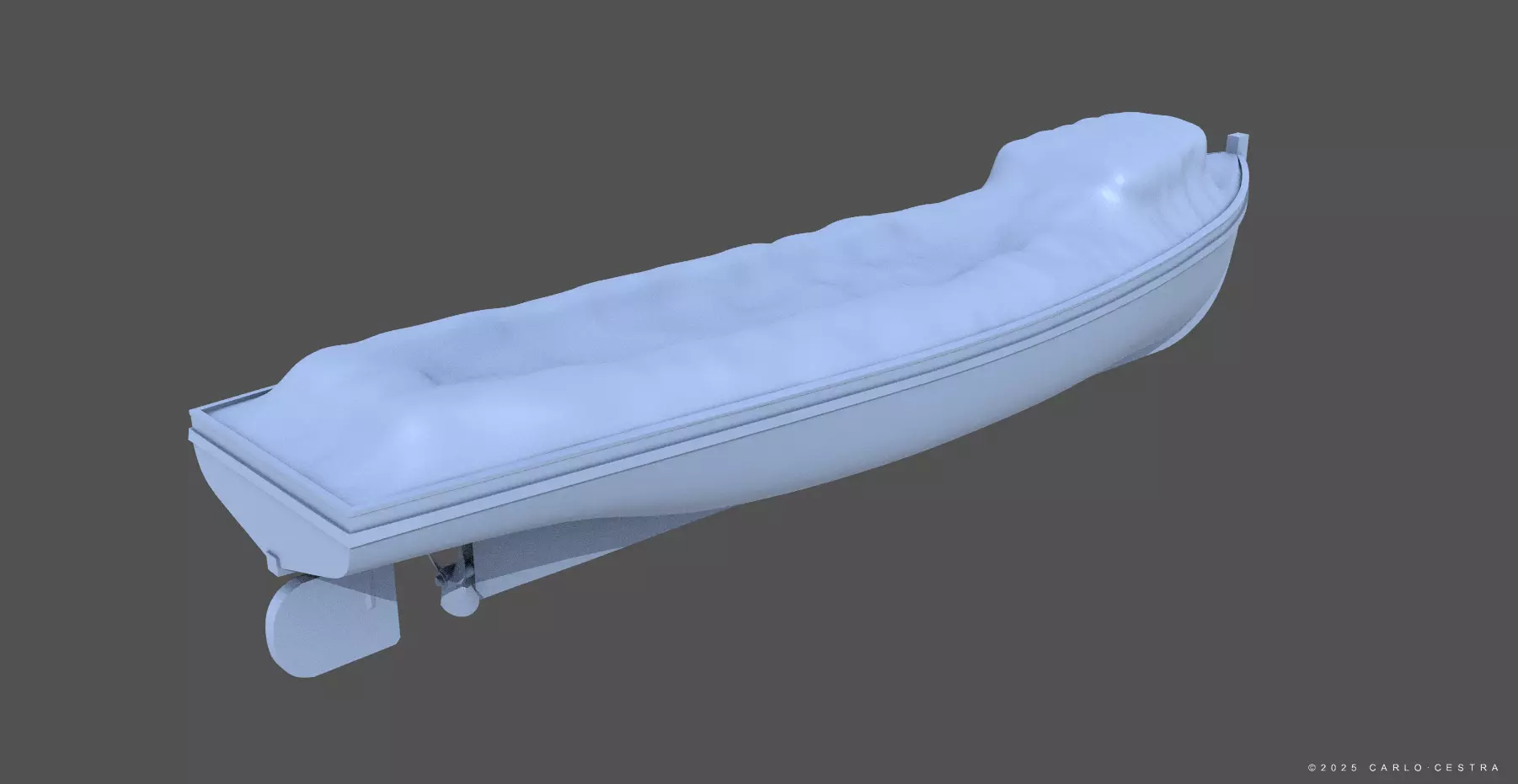 ww2 Japanese Motorboat - Personal license - 1-100 scale 3D print model_1