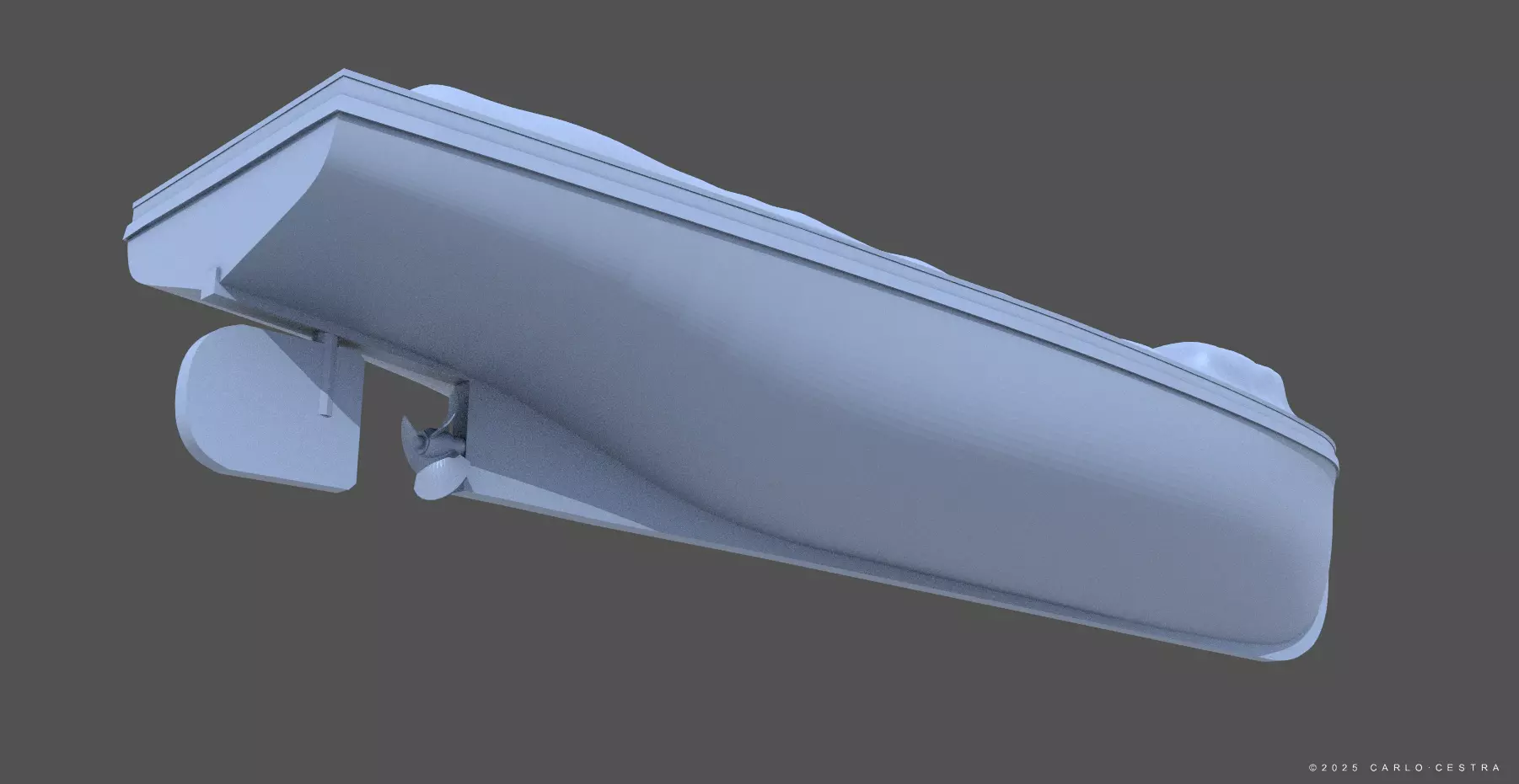 ww2 Japanese Motorboat - Personal license - 1-100 scale 3D print model_2