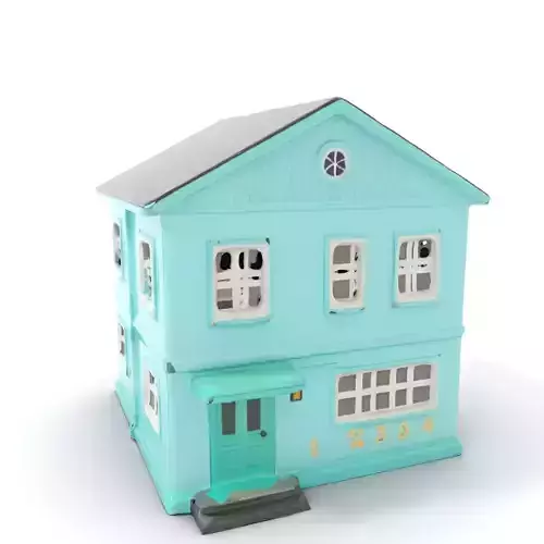 Mint House Architectural model pack Low-poly 3D model