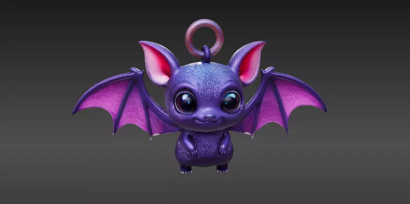 Tiny Flying Bat 3D Print Model Halloween Mini Fast Printable 3D print model_1