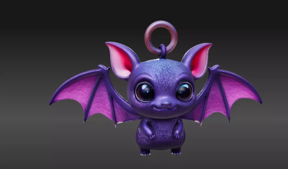 Tiny Flying Bat 3D Print Model Halloween Mini Fast Printable 3D print model_8