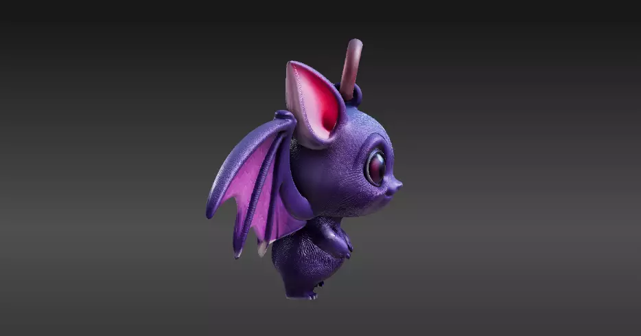 Tiny Flying Bat 3D Print Model Halloween Mini Fast Printable 3D print model_6