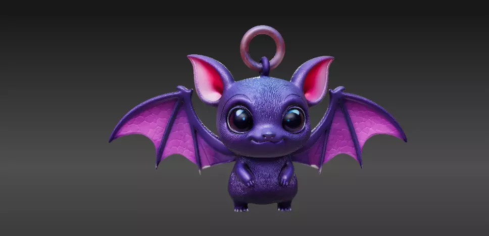 Tiny Flying Bat 3D Print Model Halloween Mini Fast Printable 3D print model_5