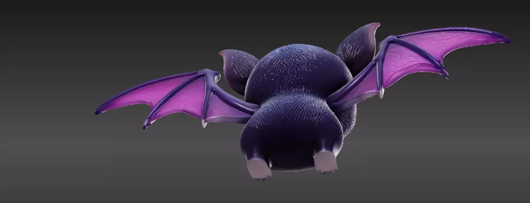 Tiny Flying Bat 3D Print Model Halloween Mini Fast Printable 3D print model_7