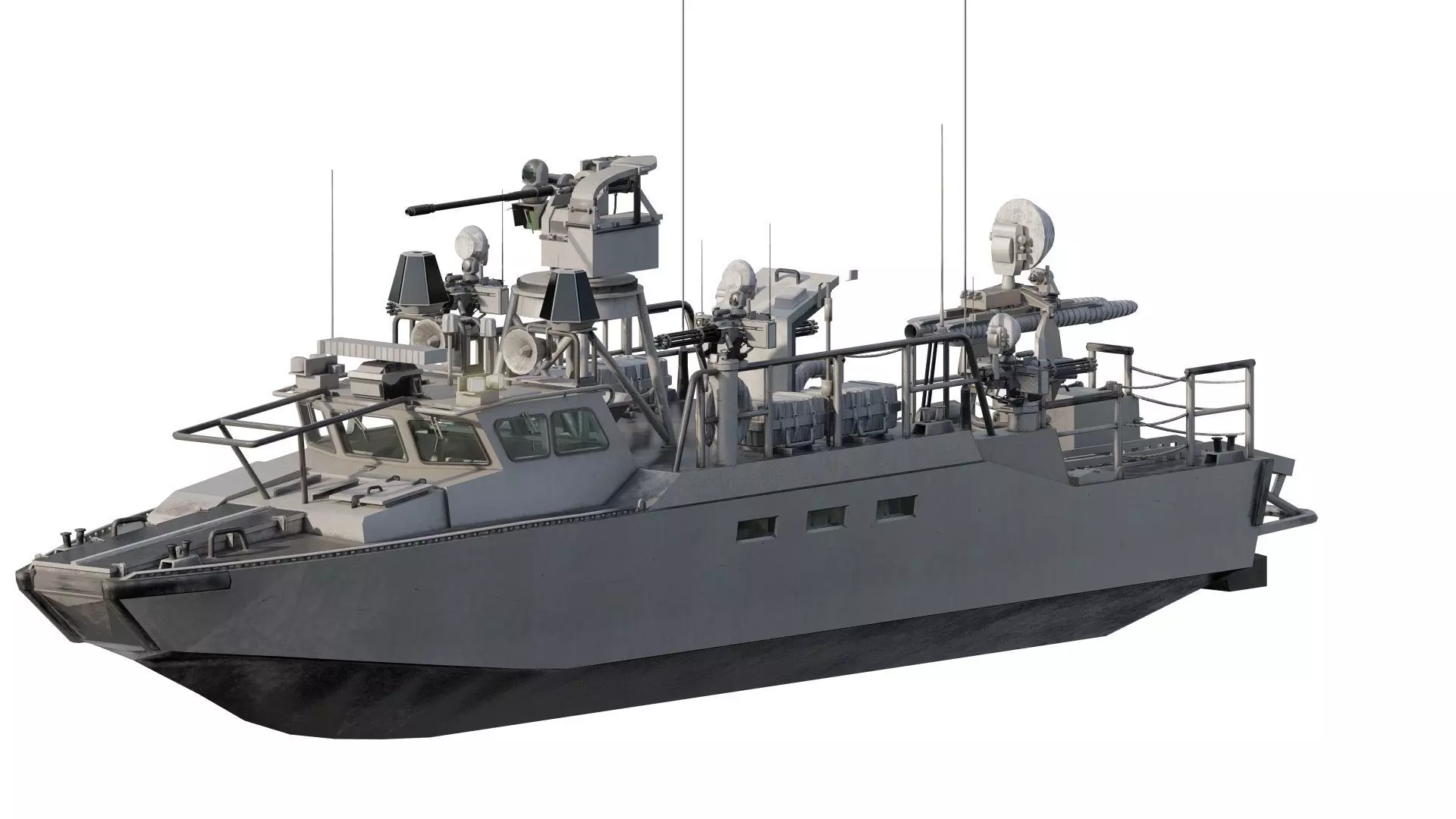 DETAILED PATROL BOAT 3D model_0