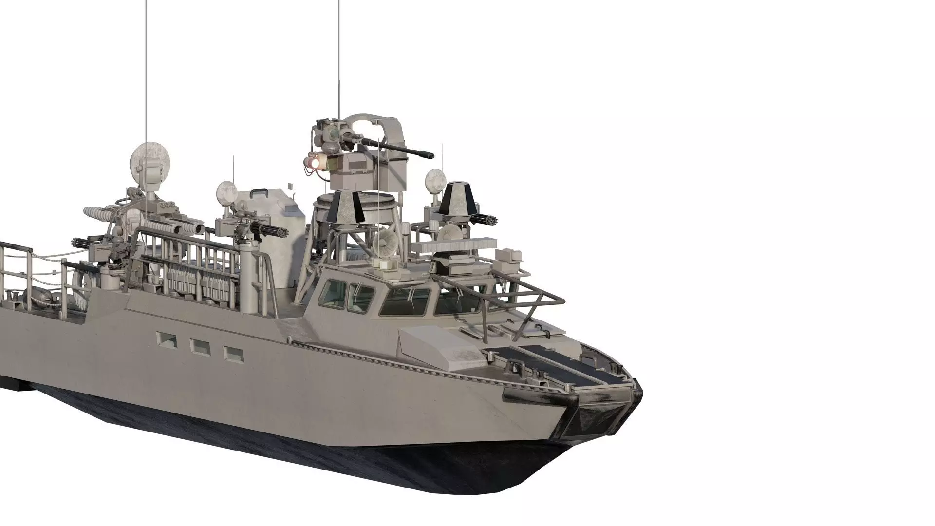 DETAILED PATROL BOAT 3D model_2
