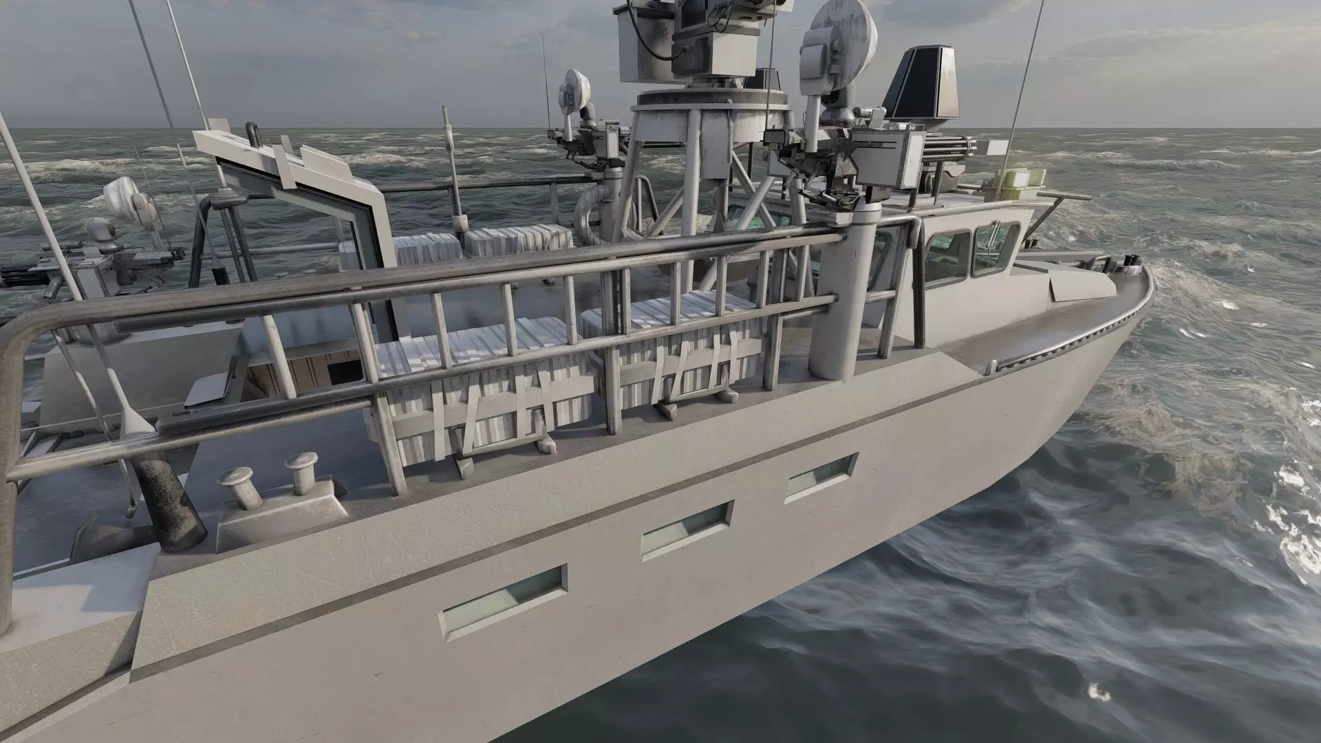 DETAILED PATROL BOAT 3D model_14