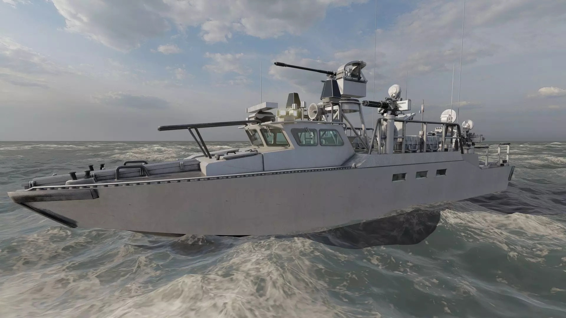 DETAILED PATROL BOAT 3D model_7