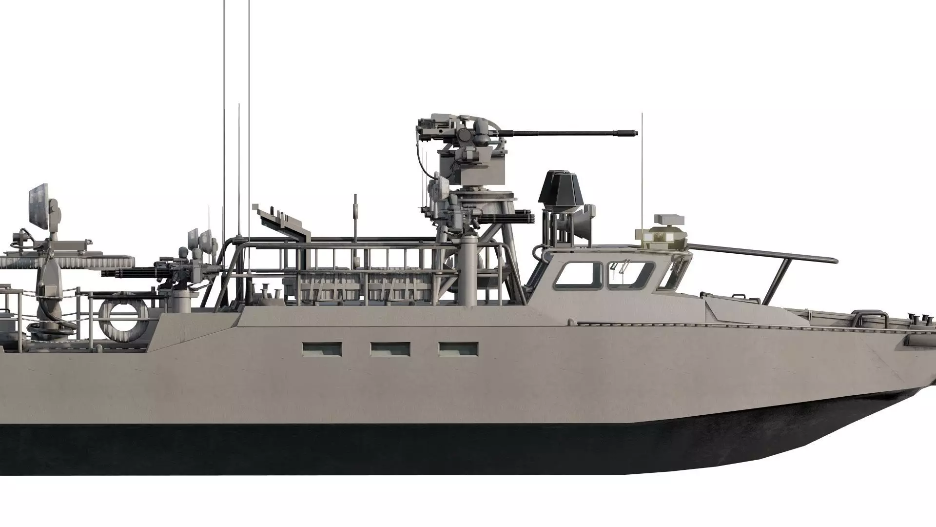 DETAILED PATROL BOAT 3D model_3