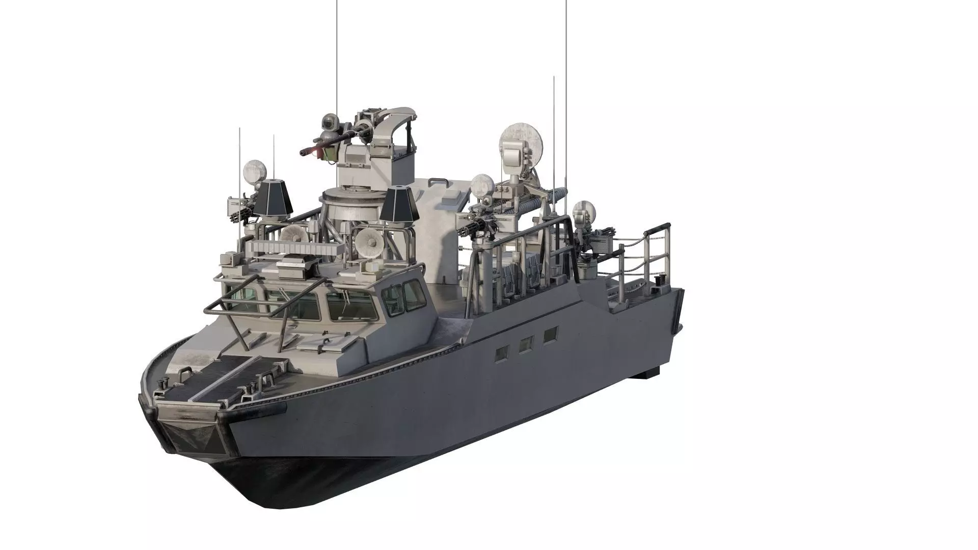 DETAILED PATROL BOAT 3D model_1
