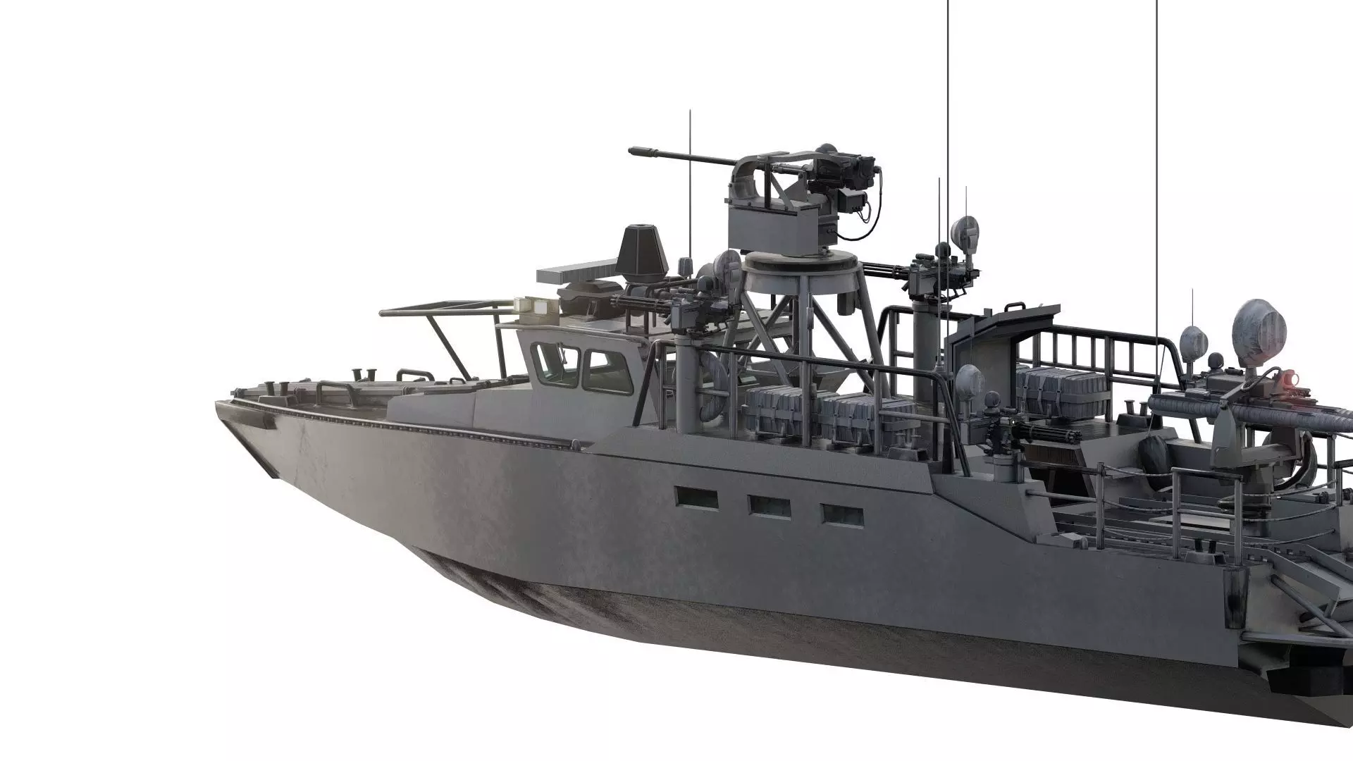 DETAILED PATROL BOAT 3D model_6