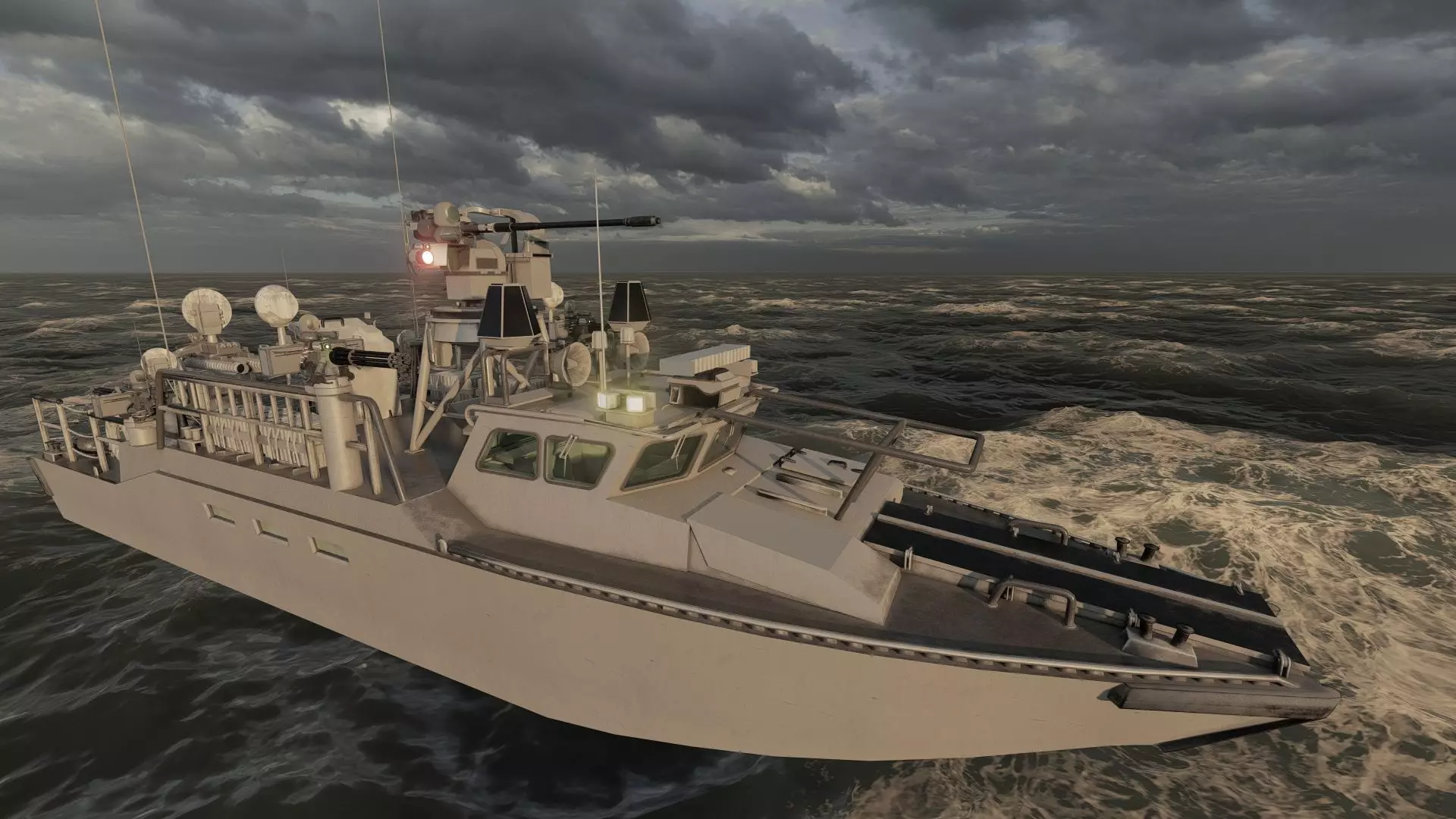 DETAILED PATROL BOAT 3D model_33