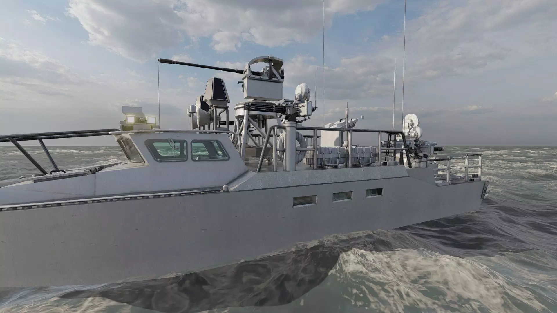 DETAILED PATROL BOAT 3D model_8