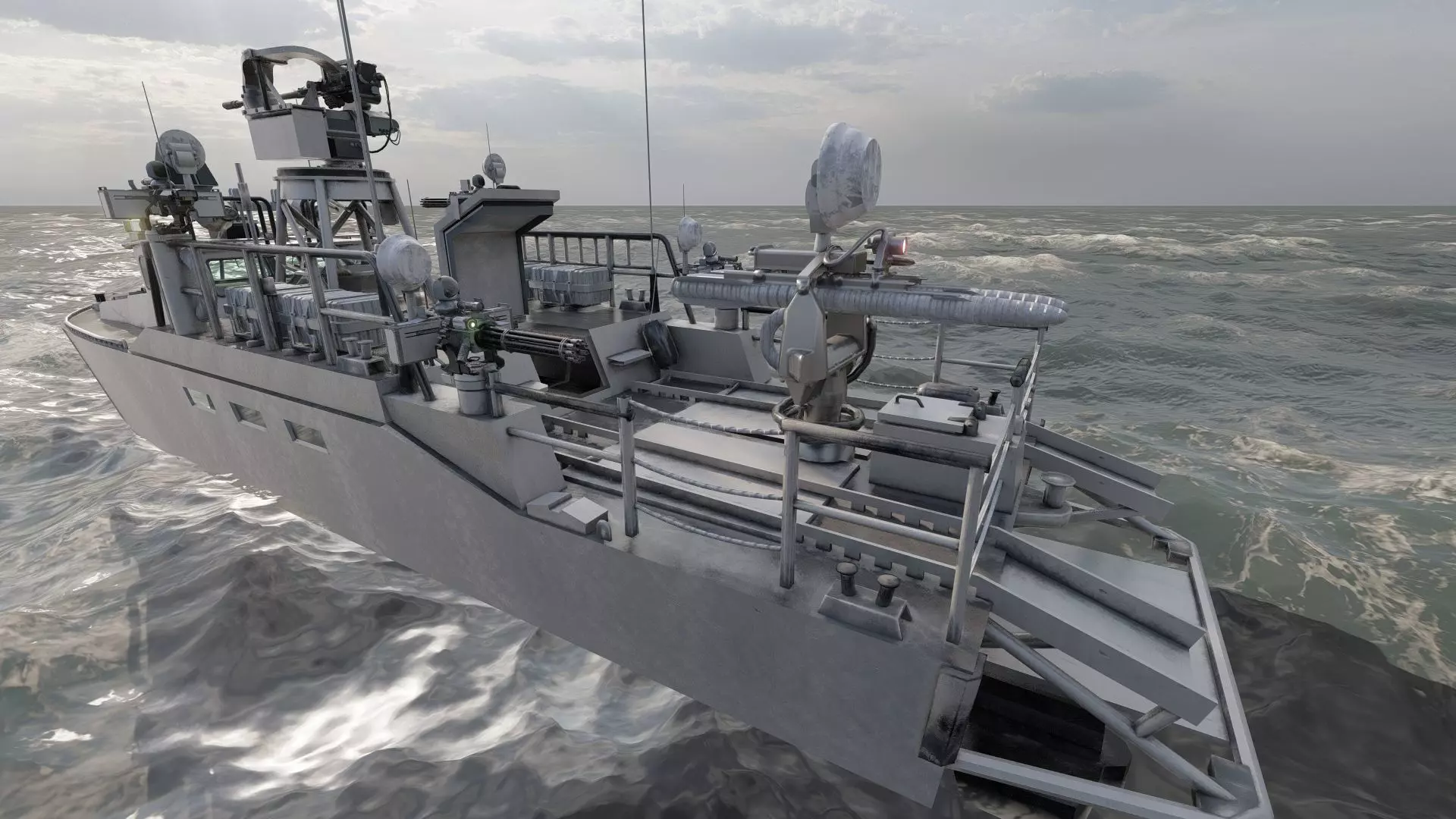 DETAILED PATROL BOAT 3D model_10
