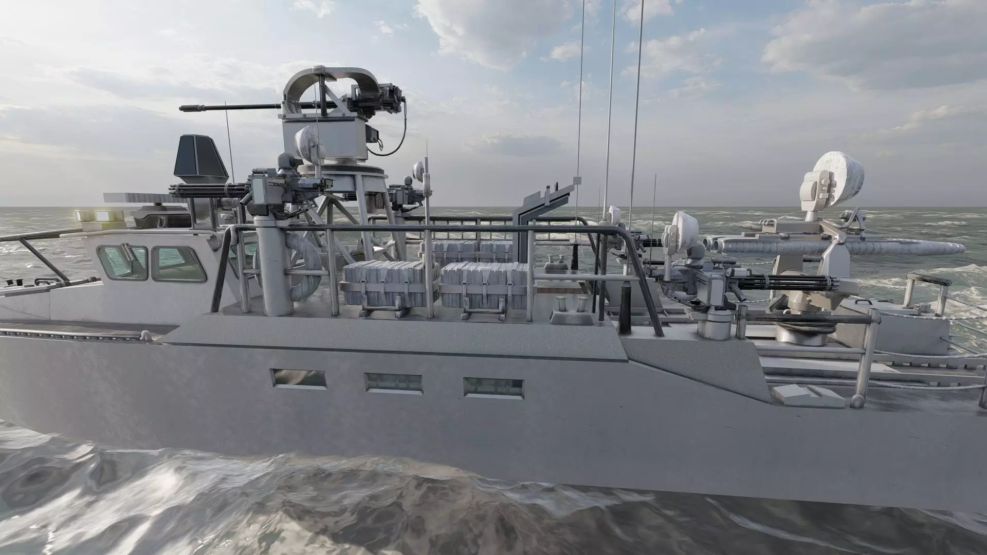 DETAILED PATROL BOAT 3D model_9