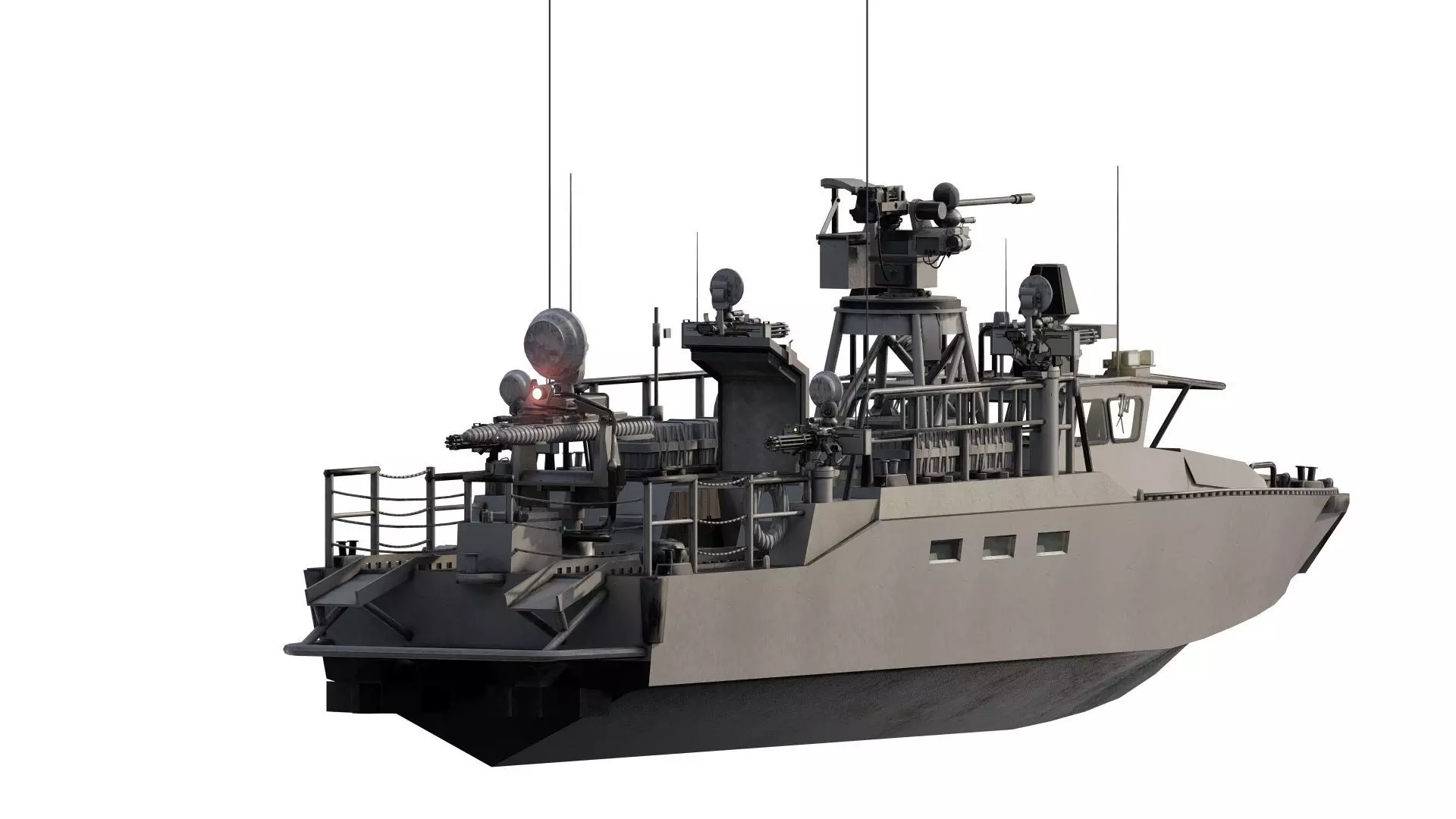 DETAILED PATROL BOAT 3D model_5