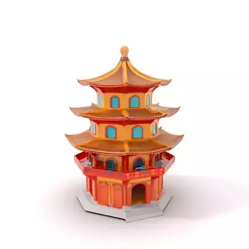 Vibrant Pagoda Architecture model pack