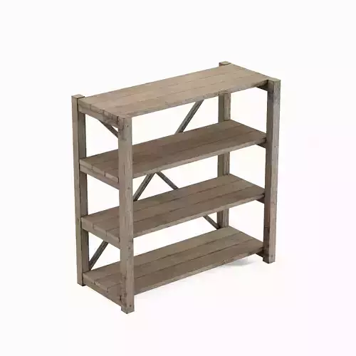 Wide Pottery Shelf A 02